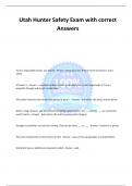 Utah Hunter Safety Exam with correct Answers