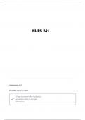 NURS 241 SEPSIS QUESTIONS AND VERIFIED ANSWERS