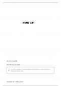 NURS 241 EXAM 4 QUESTIONS AND VERIFIED ANSWERS