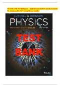 Test Bank for Physics&comma; 12th Edition John D&period; Cutnell&comma; Kenneth W&period; Johnson&comma; David Young&comma; Shane Stadler