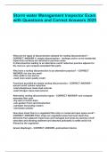 Storm water Management Inspector Exam with Questions and Correct Answers 2025&period;