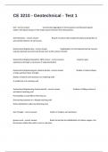CE 3210 - Geotechnical - Test 1 Exam Study With Questions And Verified Answers&period;