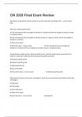 CM 3335 Final Exam Review Questions With Answers Well Elaborated&period;