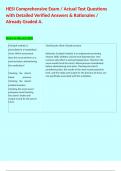 HESI Comprehensive Exam &sol; Actual Test Questions with Detailed Verified Answers & Rationales &sol; Already Graded A&period; 