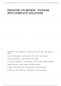 Pediatric ATI Review - PN exam with complete solutions