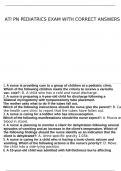 ATI PN Pediatrics Exam with correct answers