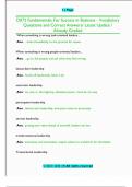 D072  Questions and Correct Answers&sol; Latest Update &sol; Already Graded
