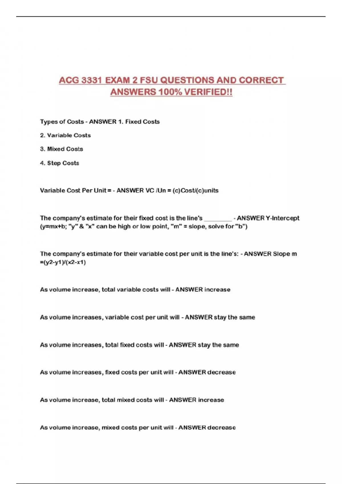 ACG 3331 EXAM 2 FSU QUESTIONS AND CORRECT ANSWERS 100% VERIFIED!! - ACG ...