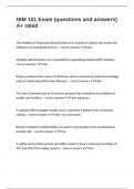 HIM 101 Exam &lpar;questions and answers&rpar; A&plus; rated