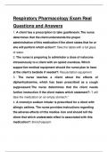 Respiratory Pharmacology Exam Real Questions and Answers 2025
