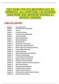 TEST BANK FOR OSX MICROBIOLOGY BY OPENSTAX  ALL CHAPTERS 1-26 COVERED QUESTIONS AND ANSWERS GRADED A&plus; NEWEST VERSION&period;