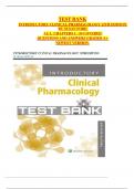 TEST BANK INTRODUCTORY CLINICAL PHARMACOLOGY 12TH EDITION BY SUSAN FORD  ALL CHAPTERS 1 - 54 COVERED  QUESTIONS AND ANSWERS GRADED A+  NEWEST VERSION.