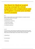 Test Bank for Medical surgical nursing concept for clinical judgement and collaborative care all chapters covered and verified correct answers 