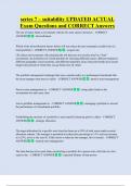 SERIES 7 Bundled Exam Questions WITH  CORRECT Answers