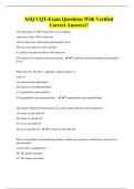 ASQ CQT-Exam Questions With Verified Correct Answers&excl;&excl;