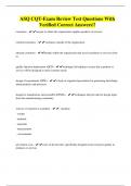 ASQ CQT-Exam Review Test Questions With Verified Correct Answers