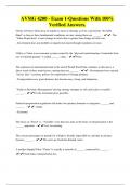 AVMG 4200 - Exam 1-Questions With 100&percnt; Verified Answers&period;
