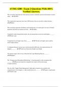 AVMG 4200 - Exam 2-Questions With 100&percnt; Verified Answers&period;