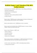BABOK Chapter 1 and 2 Questions With 100&percnt; Verified Answers