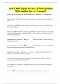 Auto CAD Chapter Review 1-6 Test Questions With Verified Correct Answers&excl;&excl;