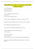 BCH 3053 Exam 3 Review-Questions With 100&percnt; Verified Answers