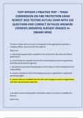TCFP OFFICER 1 PRACTICE TEST &ndash; TEXAS  COMMISSION ON FIRE PROTECTION EXAM  NEWEST 2025 TESTING ACTUAL EXAM WITH 150  QUESTIONS AND CORRECT DETAILED ANSWERS  &lpar;VERIFIED ANSWERS&rpar; ALREADY GRADED A&plus;  &lpar;BRAND NEW&rpar;