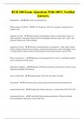 BCH 100 Exam -Questions With 100&percnt; Verified Answers&period;