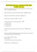 BCH 100 Final Exam -Questions With 100&percnt; Verified Answers&period;