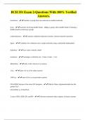 BCH 351 Exam 2-Questions With 100&percnt; Verified Answers