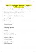 BMS CSU 301 Exam 3 Questions With 100&percnt; Verified Answers&period;