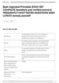 Basic Appraisal Principles EXAM SET COMPLETE &lpar;questions and verified answers&rpar; FREQUENTLY MOST TESTED QUESTIONS &vert;2025 LATEST&vert; already passed&excl;&excl;