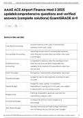 AAAE ACE Airport Finance Mod 2 2025 update&vert;comprehensive questions and verified answers &lpar;complete solutions&rpar; Exam&vert;GRADE A&plus;&excl;&excl;
