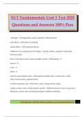 SUT Fundamentals Unit 5 Test 2025 Questions and Answers 100&percnt; Pass