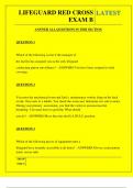  LIFEGUARD RED CROSS EXAM B QUESTIONS AND ANSWERS 2025