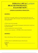  INDIANA LIFE & HEALTH INSURANCE EXAM REVIEW QUESTIONS AND ANSWERS 2025
