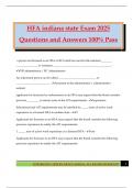 HFA indiana state Exam 2025 Questions and Answers 100&percnt; Pass