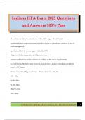 Indiana HFA Exam 2025 Questions and Answers 100&percnt; Pass