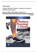 TEST BANK Anatomy&comma; Physiology&comma; & Disease&colon; An Interactive Journey for Health Professionals &lpar;2020&rpar; Bruce Colbert&comma; Jeff Ankney&comma; Karen Lee