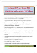 Indiana HFA law Exam 2025 Questions and Answers 100&percnt; Pass