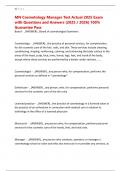 MN Cosmetology Manager Test Actual 2025 Exam with Questions and Answers &lpar;2025 &sol; 2026&rpar; 100&percnt; Guarantee Pass