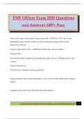 FMF Officer Exam 2025 Questions and Answers 100&percnt; Pass