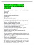 TEST BANK &ndash; PSYCH 1 EXAM QUESTIONS WITH COMPLETE ANSWERS