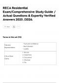 RECA Residential Exam&sol;Comprehensive Study Guide &sol; Actual Questions & Expertly Verified Answers 2025 &sol;2026&period;