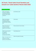 AIC Exam &sol; Study Guide Actual Questions and Answers &lpar;A&plus; Guide Solution&rpar; Newest 2025&sol;2026 