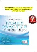 Test Banks For Family Practice Guidelines 5th Edition by Jill C&period; Cash&semi; Cheryl A&period; Glass&semi; &lrm;Jenny Mullen&comma; Chapter 1-23&colon; ISBN- ISBN-&comma; A&plus; guide
