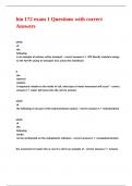 bio 172 exam 1 Questions with correct Answers 