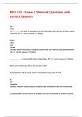 BIO 172 - Exam 1 Material Questions with correct Answers 