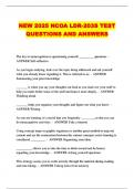 NEW 2025 NCOA LDR-203S TEST QUESTIONS AND ANSWERS
