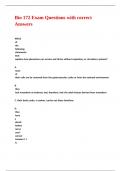 Bio 172 Exam Questions with correct Answers&period;