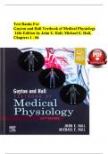 TEST BANK For Guyton and Hall Textbook of Medical Physiology 14th Edition by John E&period; Hall&semi; All Chapters 1 - 86&comma; Verified Newest Version